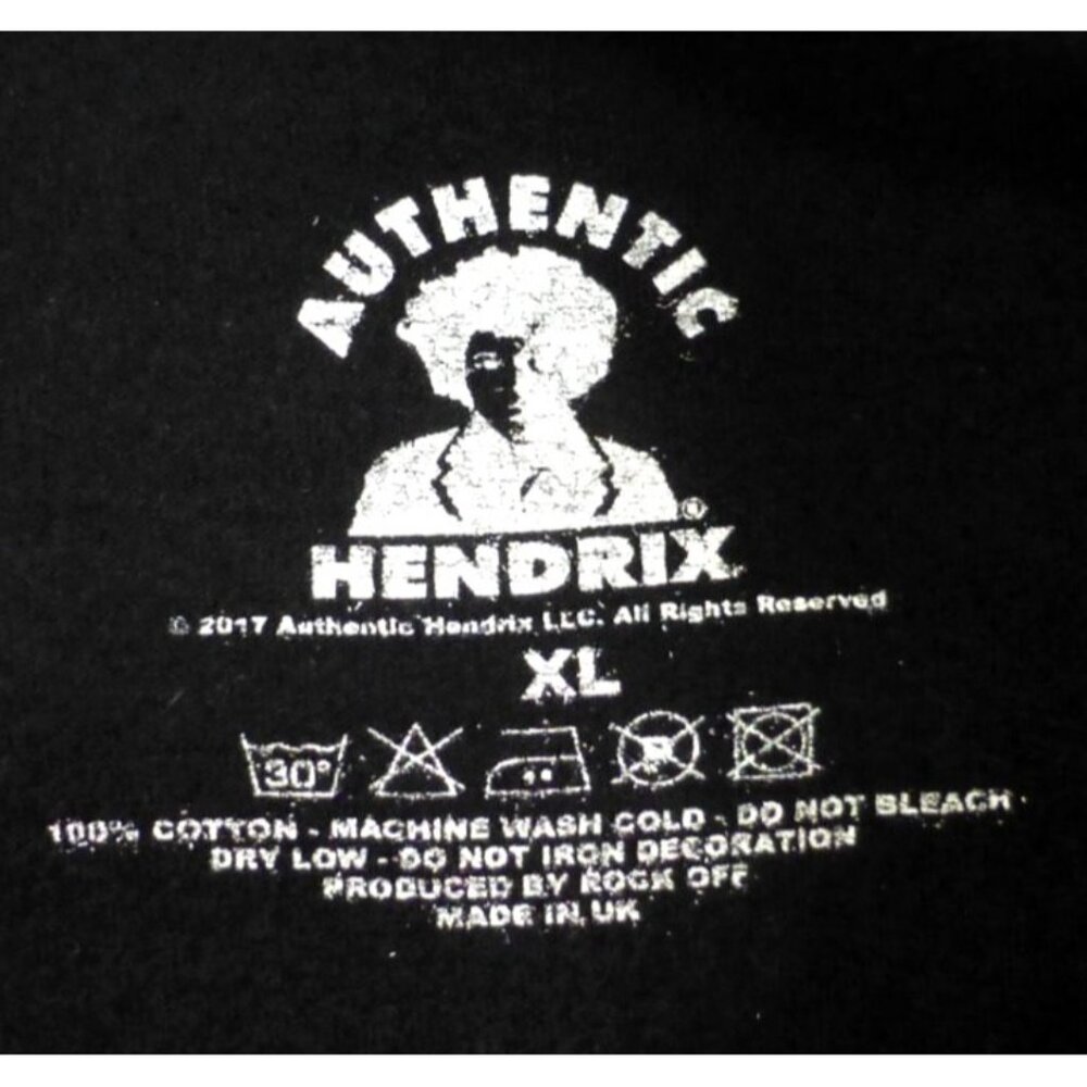 Authentic Hendrix Psychedelic Rock Band T Shirt Vintage Style Graphic Tee - Picture 3 of 5